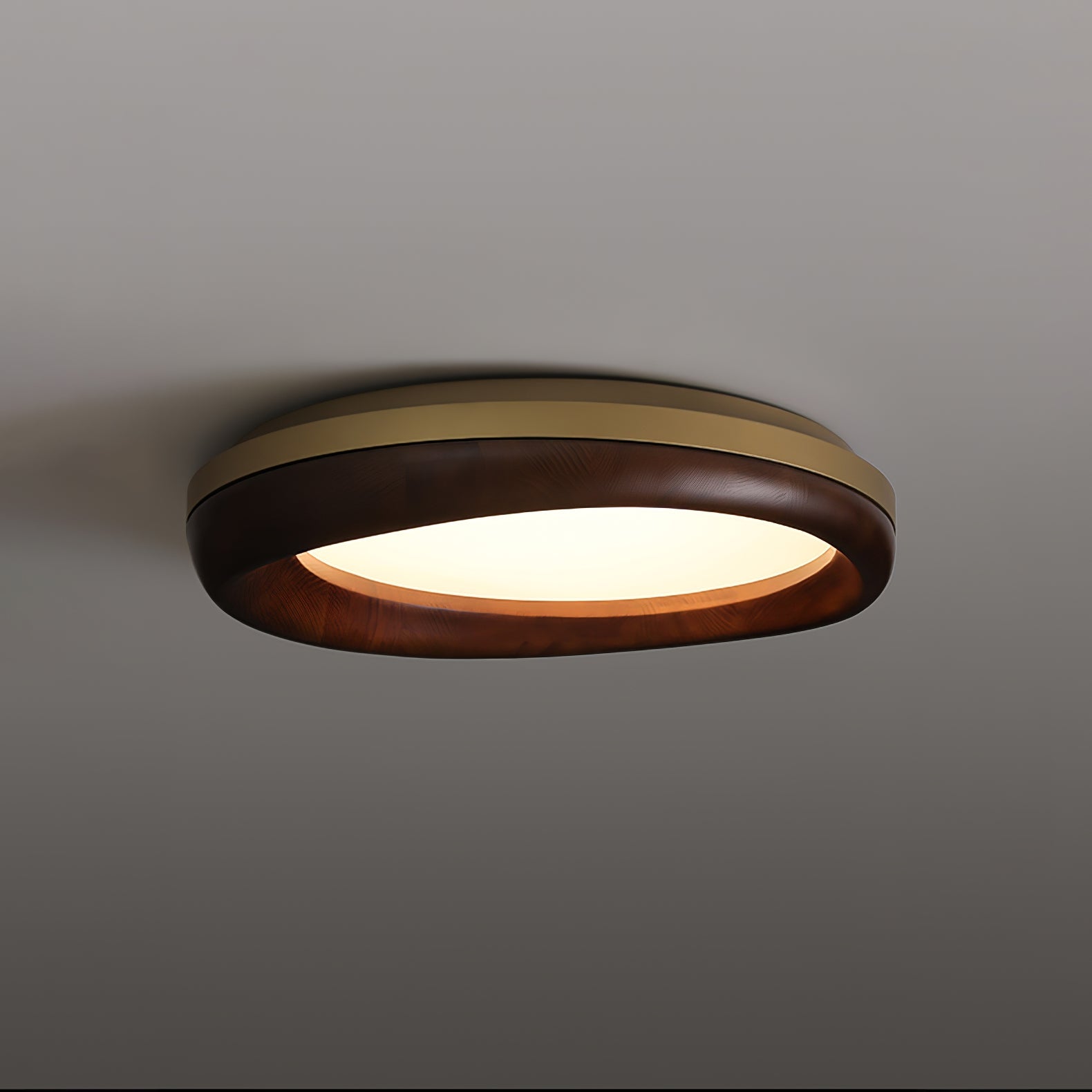 Eurtheara Deckenleuchte aus organischem Holz und Glas-Letslighting