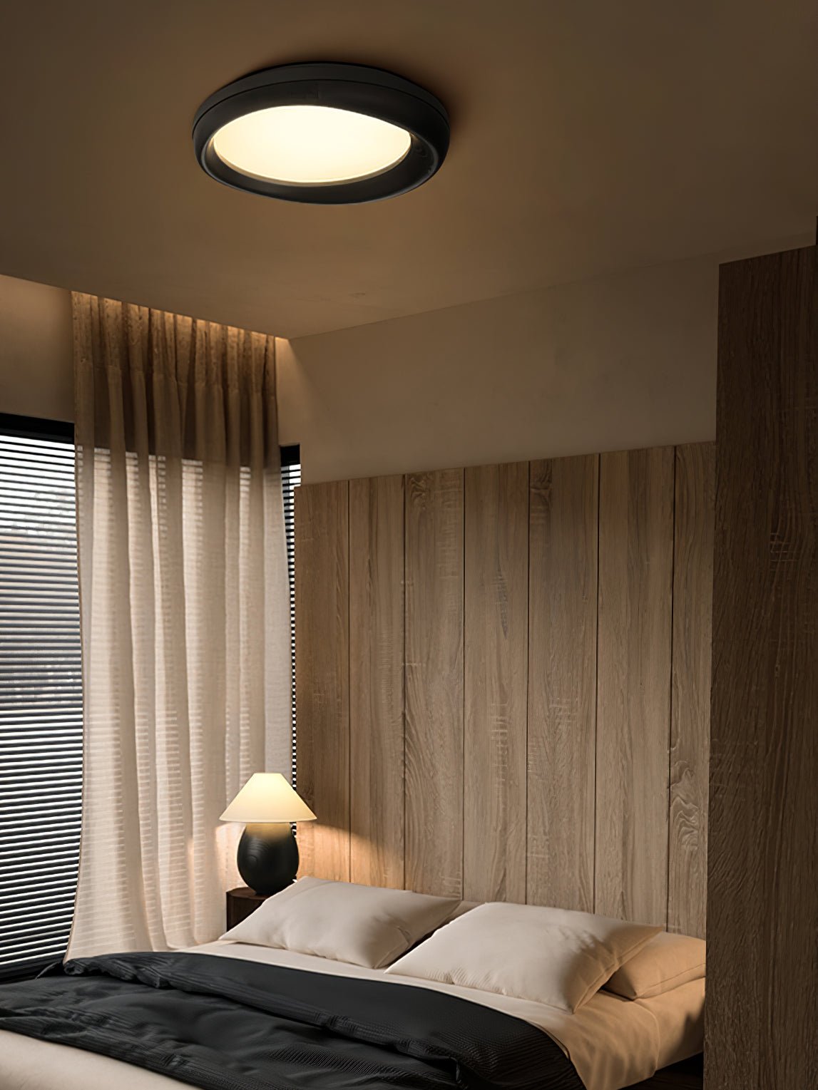 Eurtheara Deckenleuchte aus organischem Holz und Glas-Letslighting