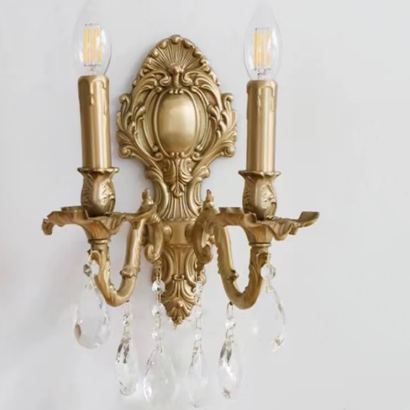 Silva Vintage Luxus LED Innenbereich Wandleuchte Metall Kristall Wohnzimmer Flur-Letslighting