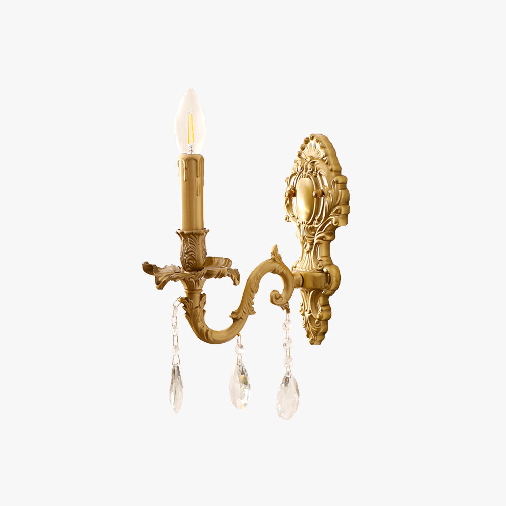 Silva Vintage Luxus LED Innenbereich Wandleuchte Metall Kristall Wohnzimmer Flur