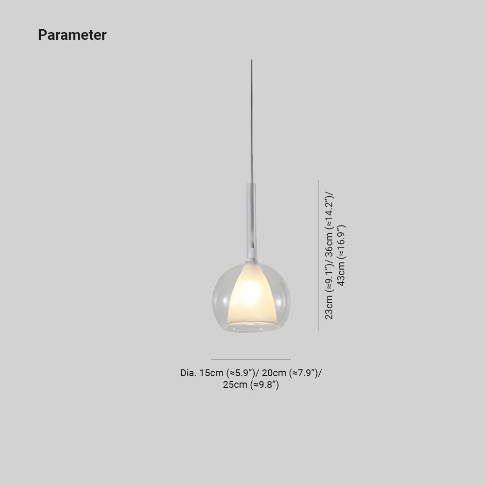 Valentina Modern Sphere LED Pendelleuchte Glas Esszimmer Bar
