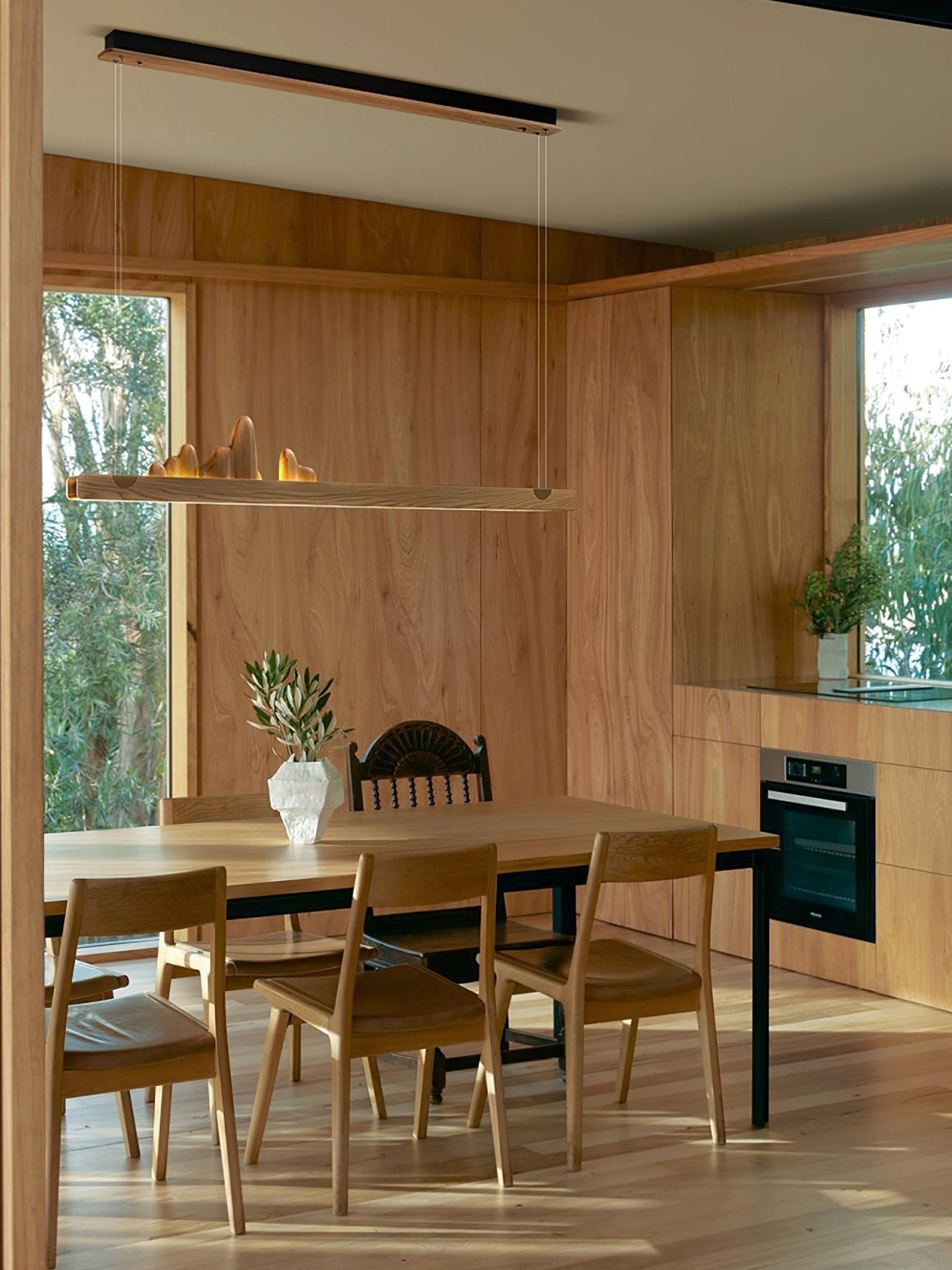 Daniel Moderne Pendelleuchte aus Holz-Letslighting