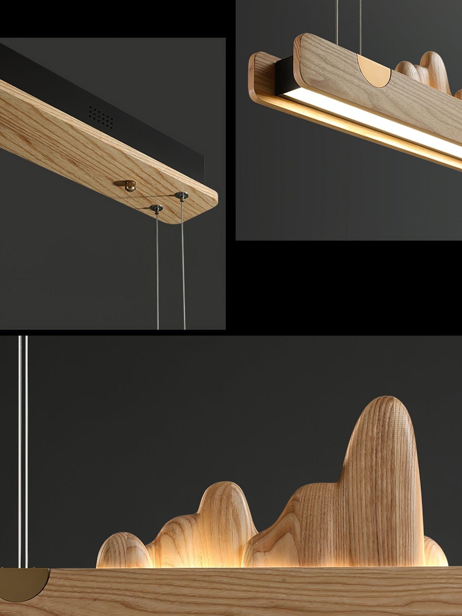 Daniel Moderne Pendelleuchte aus Holz-Letslighting