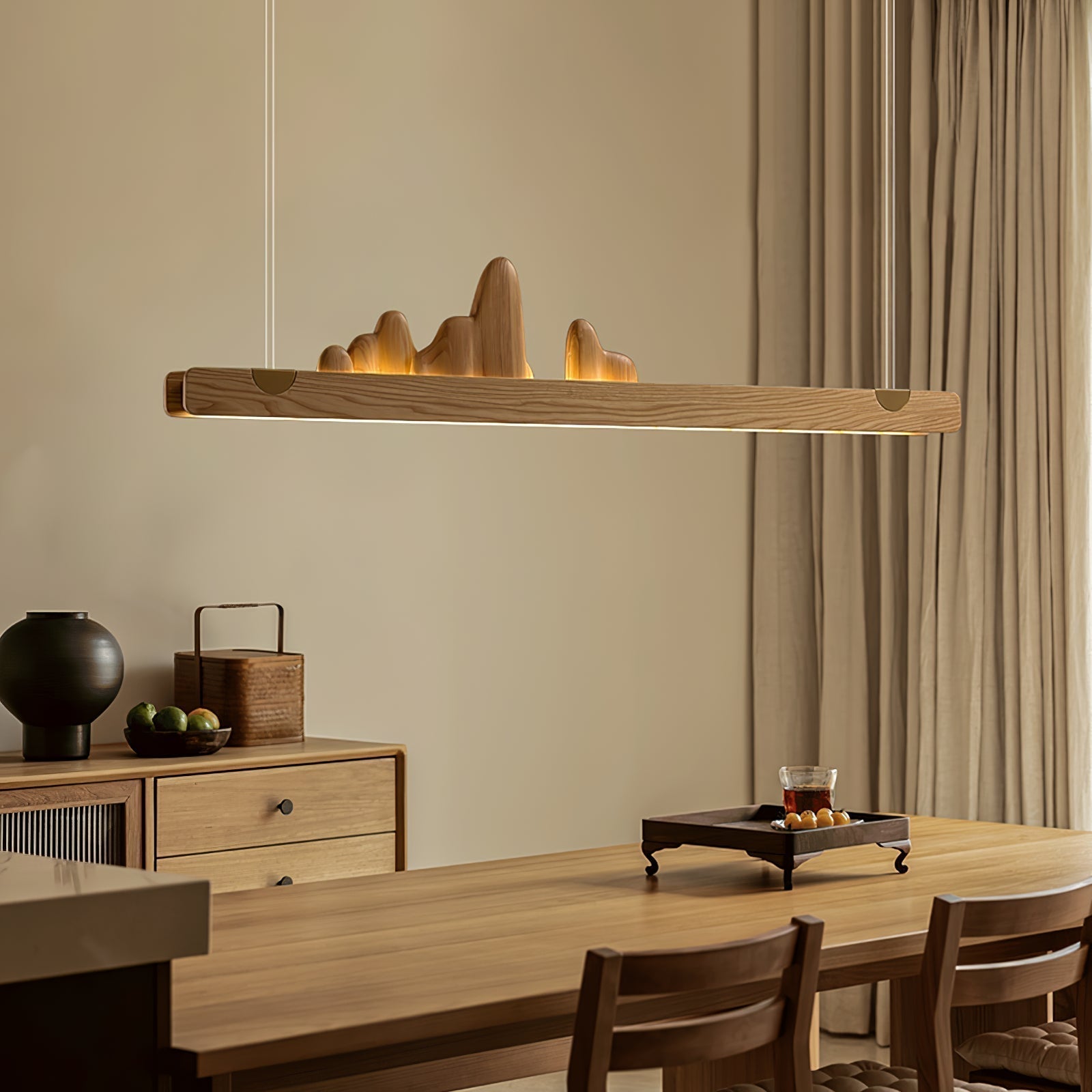 Daniel Moderne Pendelleuchte aus Holz-Letslighting