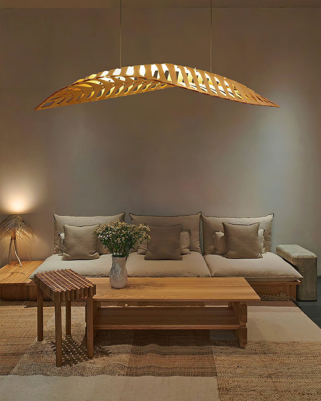 Veliren Blatt Holz Pendelleuchte-Letslighting