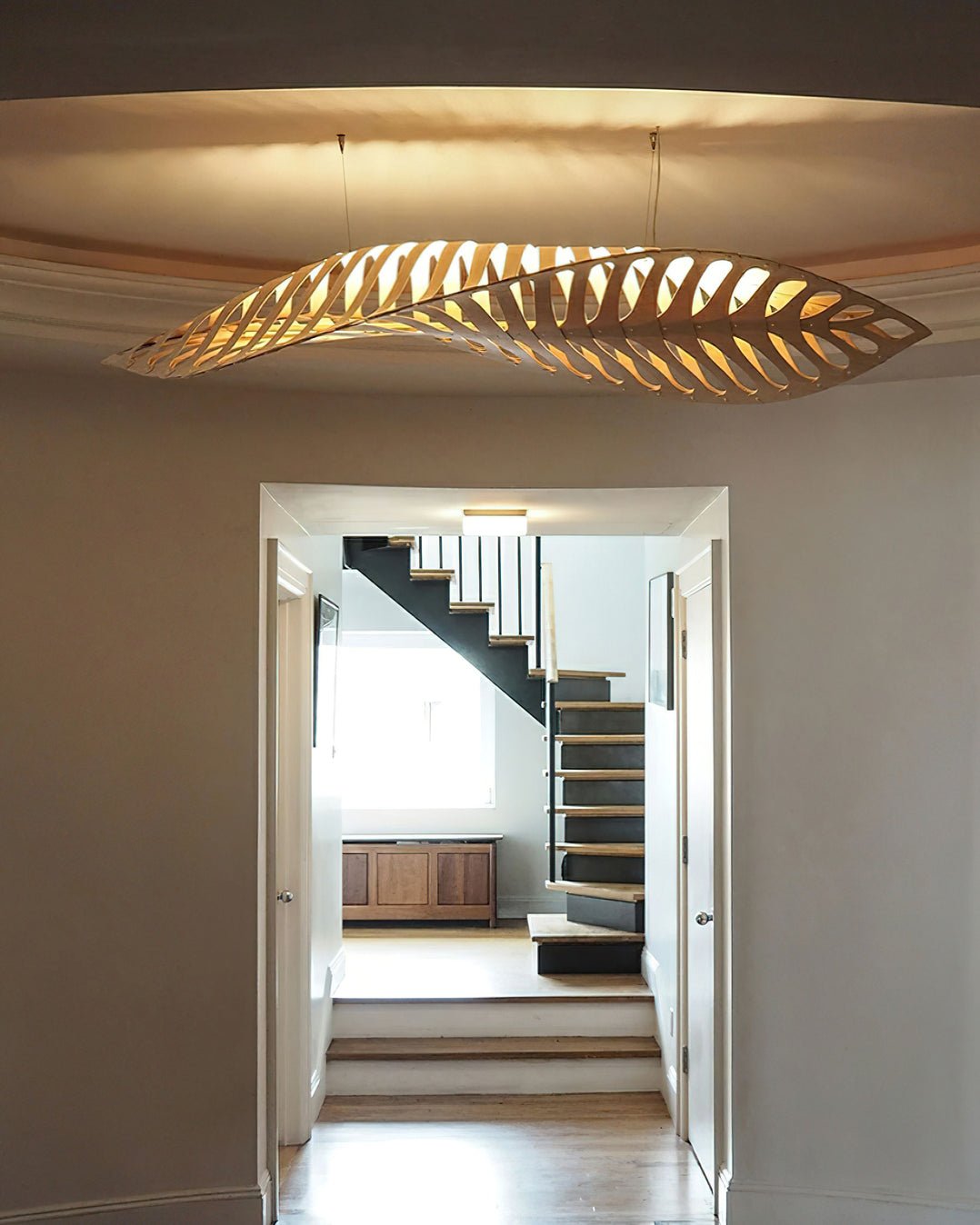 Veliren Blatt Holz Pendelleuchte-Letslighting