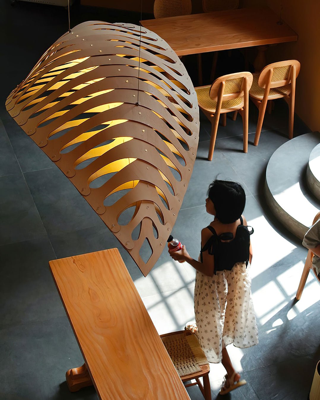 Veliren Blatt Holz Pendelleuchte-Letslighting