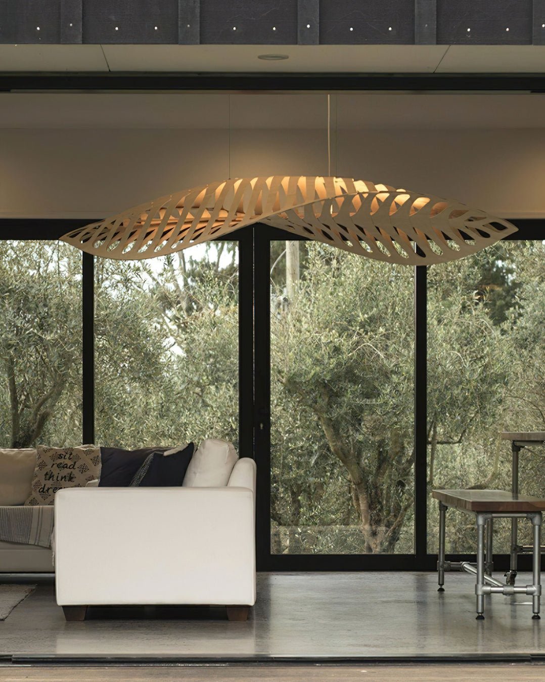 Veliren Blatt Holz Pendelleuchte-Letslighting