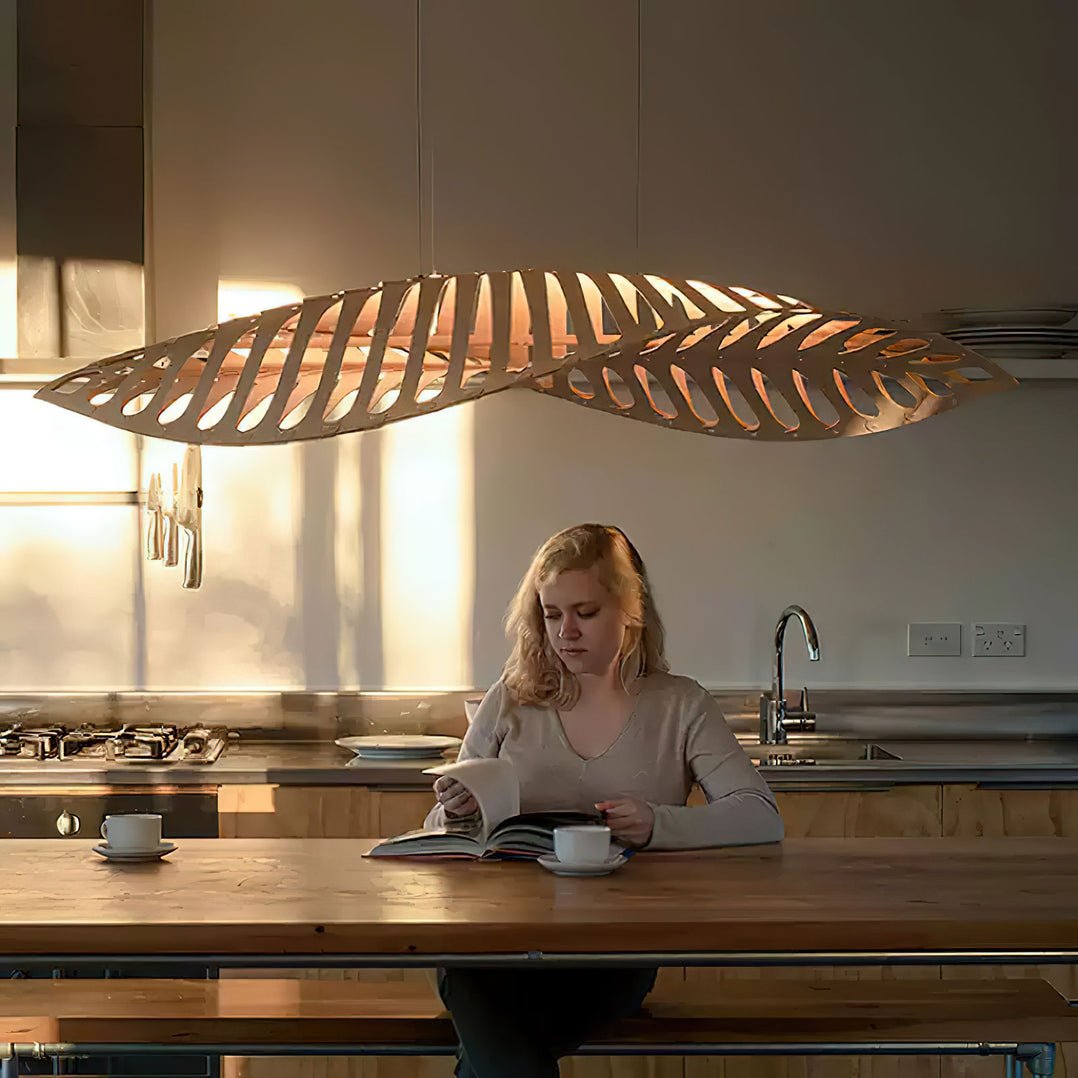 Veliren Blatt Holz Pendelleuchte-Letslighting