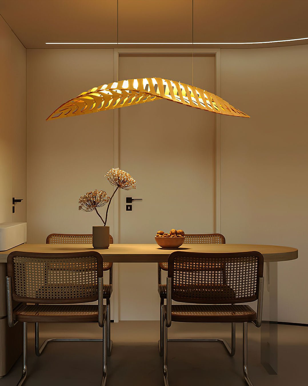 Veliren Blatt Holz Pendelleuchte-Letslighting