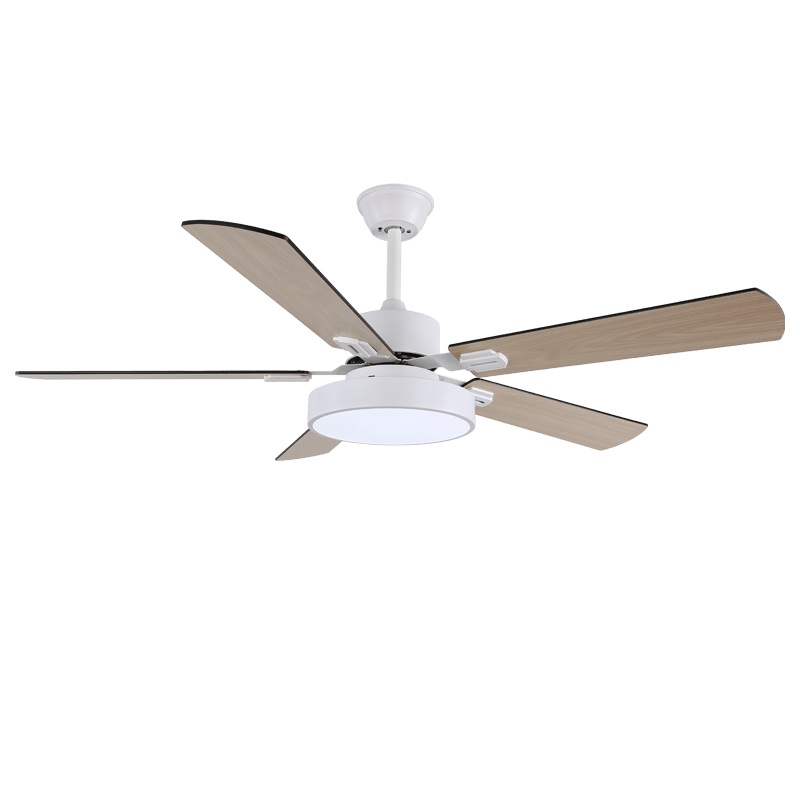 Aerilux Deckenventilator mit Beleuchtung in einem eleganten schwarzen Finish.