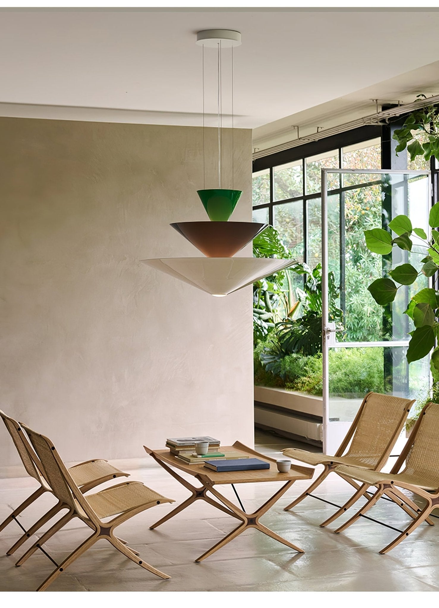 Pyramia Gestufte Pendelleuchte mit Farbblock-Letslighting