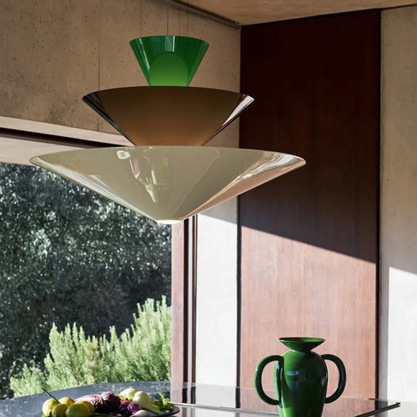 Pyramia Gestufte Pendelleuchte mit Farbblock-Letslighting