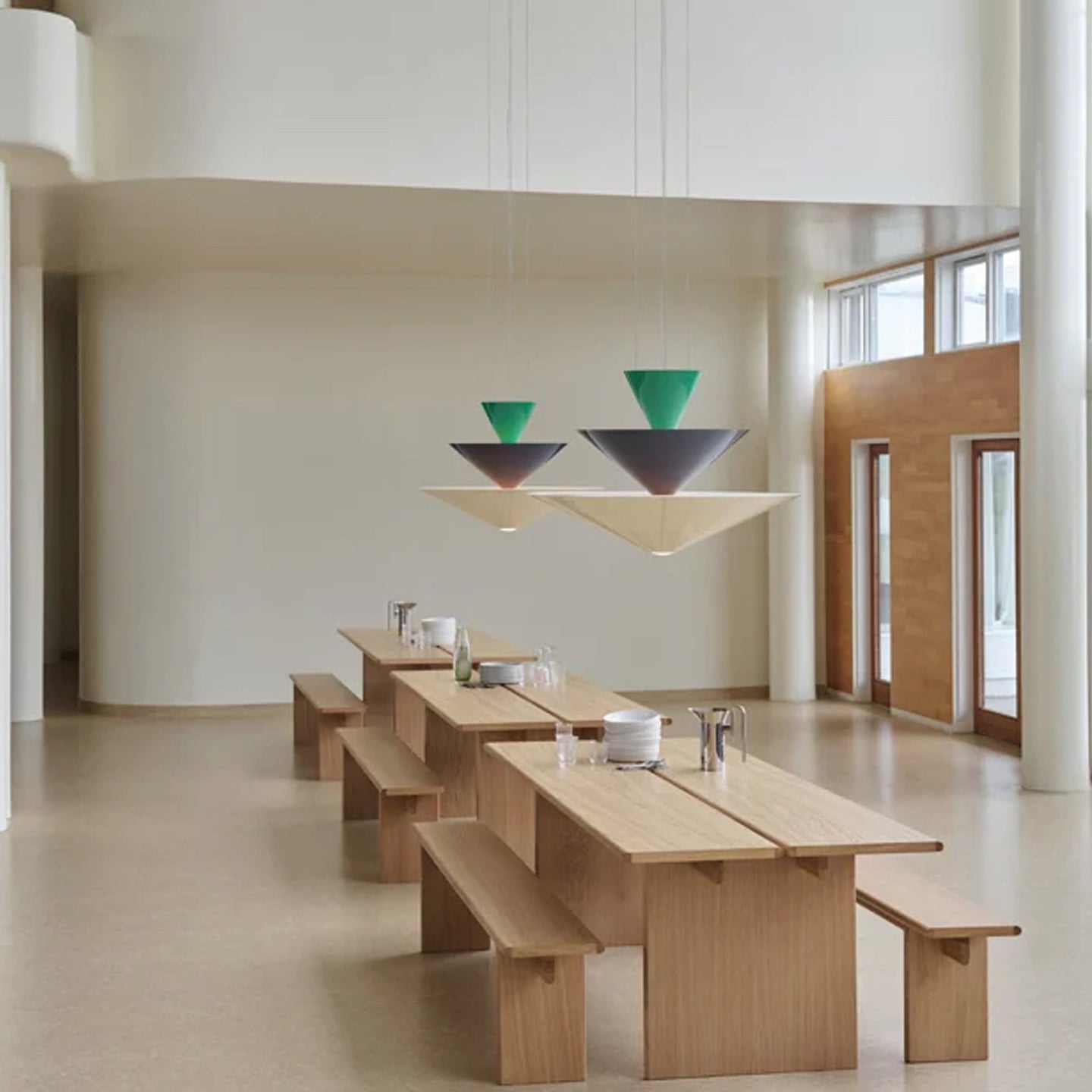 Pyramia Gestufte Pendelleuchte mit Farbblock-Letslighting
