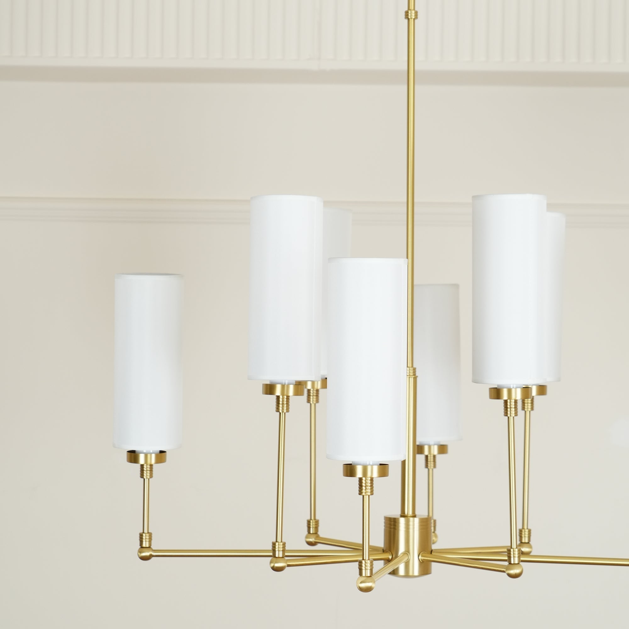 Artemis Chandelier Brass Fabric