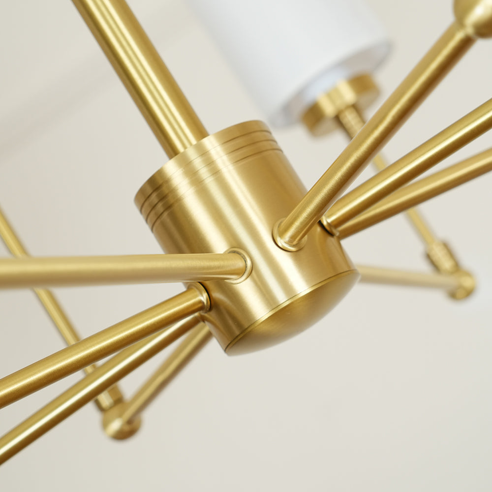 Artemis Chandelier Brass Fabric