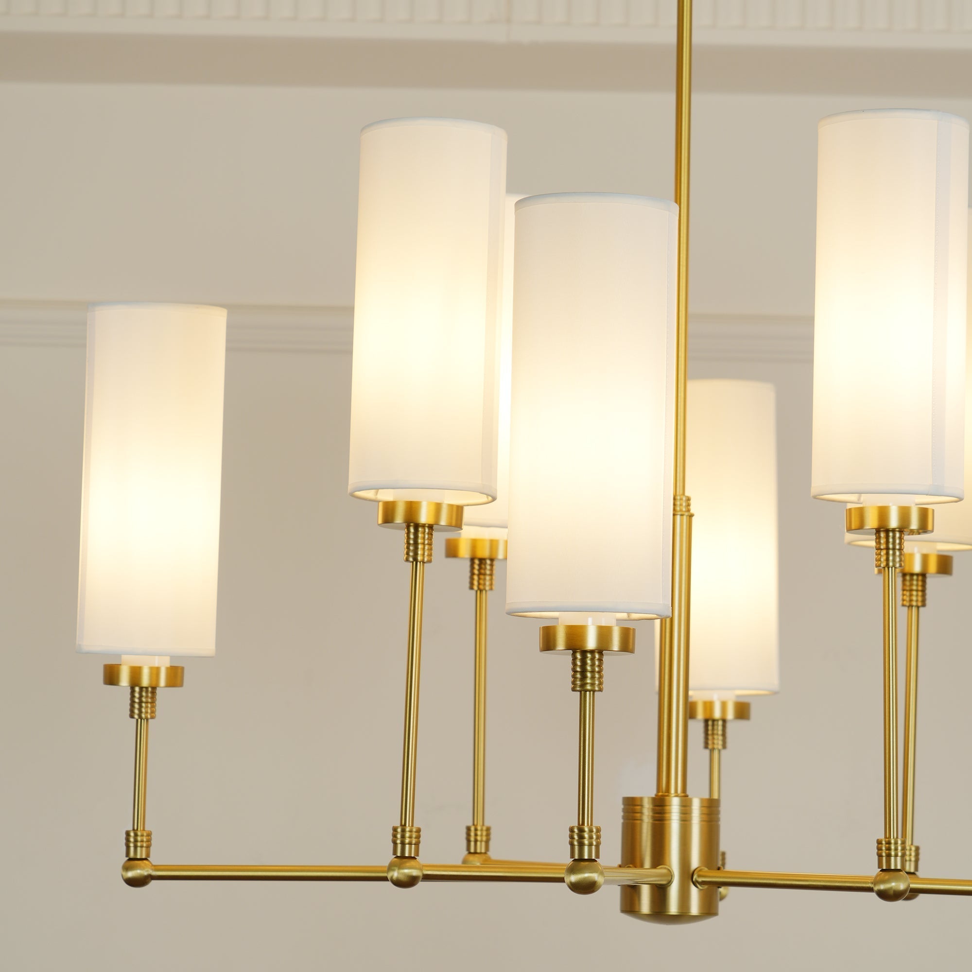 Artemis Chandelier Brass Fabric