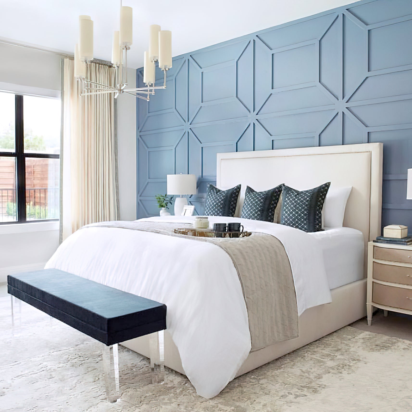 Artemis Chandelier Brass Fabric