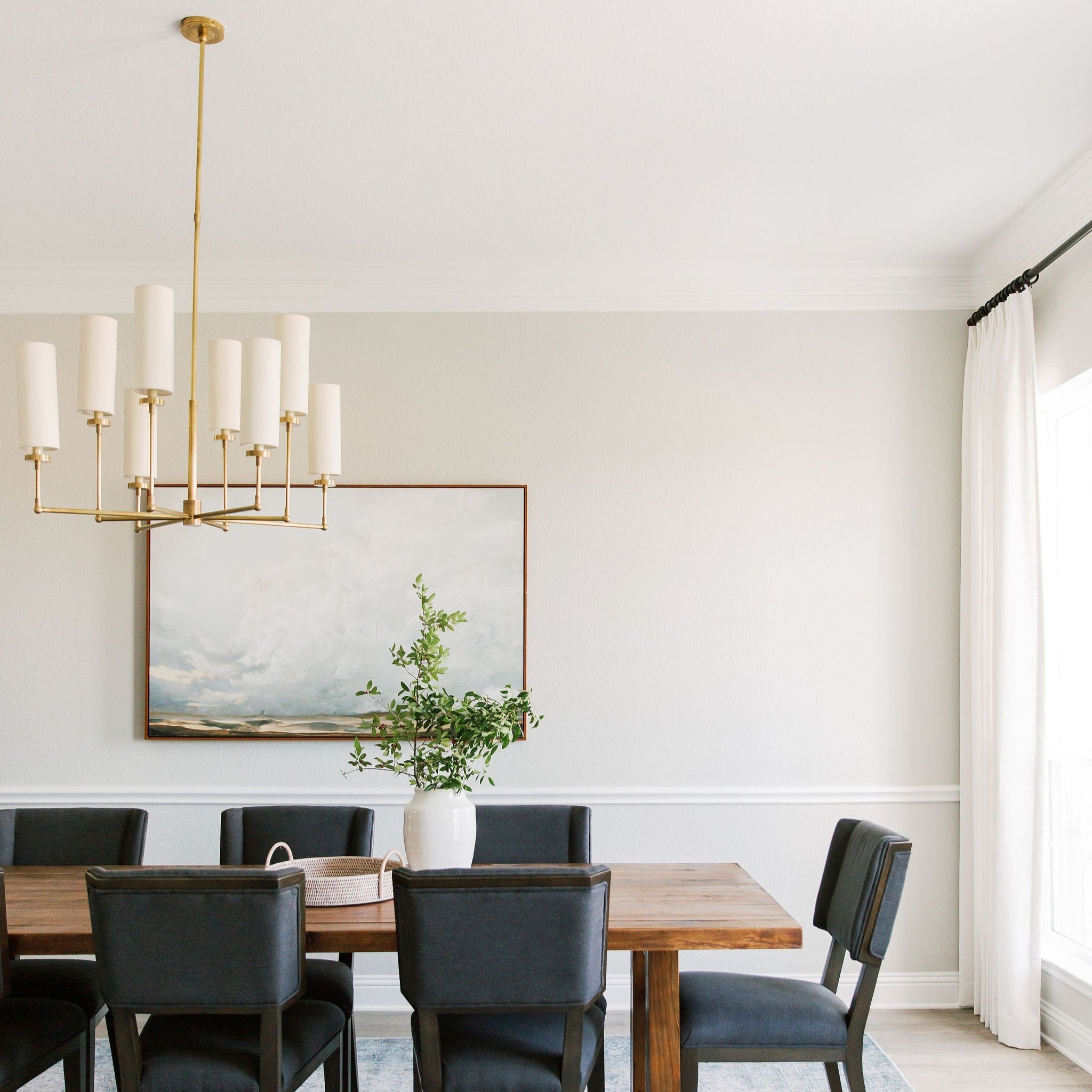 Artemis Chandelier Brass Fabric