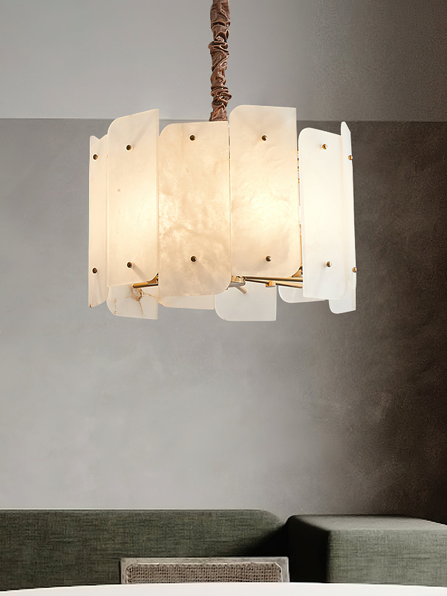 Zoe Postmodern Luxury Tiered Alabaster Chandelier - Letslighting