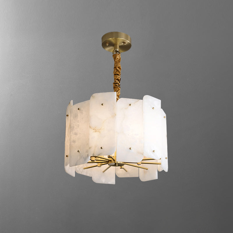 Zoe Postmodern Luxury Tiered Alabaster Chandelier - Letslighting