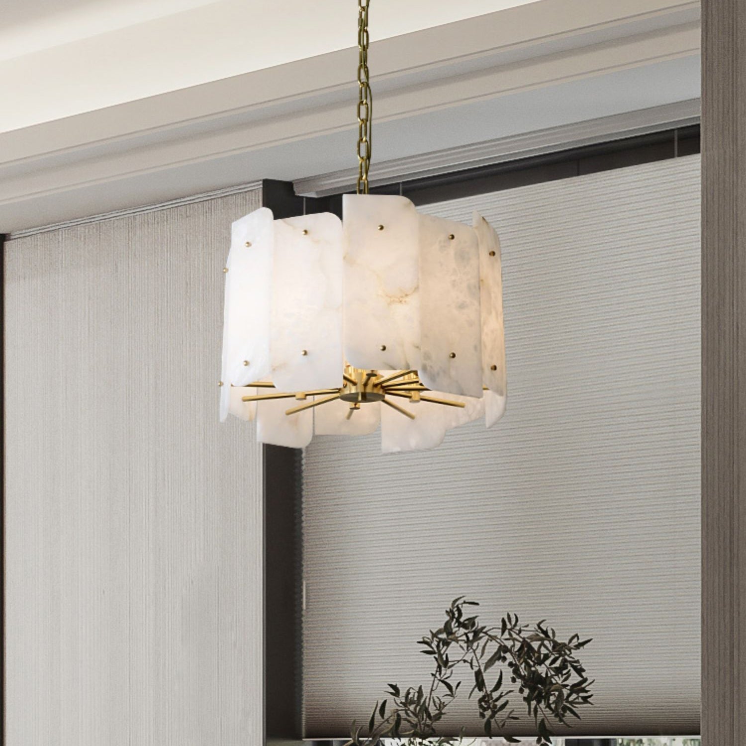 Zoe Postmodern Luxury Tiered Alabaster Chandelier - Letslighting