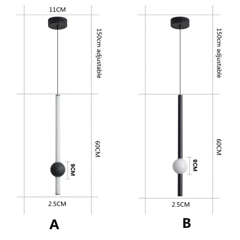 Arisha Modern LED Pendelleuchte Schwarz Schlaf/Wohn/Esszimmer Metall&Glas