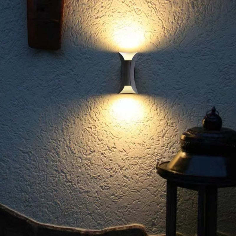 Ray Design Gebogene LED Außenwandleuchte Gold/Schwarz/Weiß Garten/Flur Metall