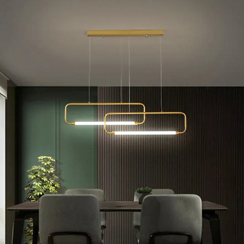 Arisha Design LED Pendelleuchte Schwarz/Gold Wohnzimmer/Esszimmer