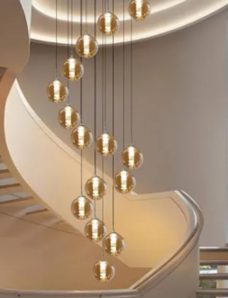 Juni luxuriöse Minimalistische Glas-Kristall Pendelleuchte-Letslighting