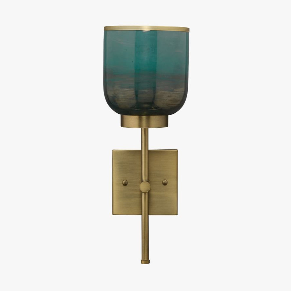 Detailansicht der grünen Glas-Wandleuchte