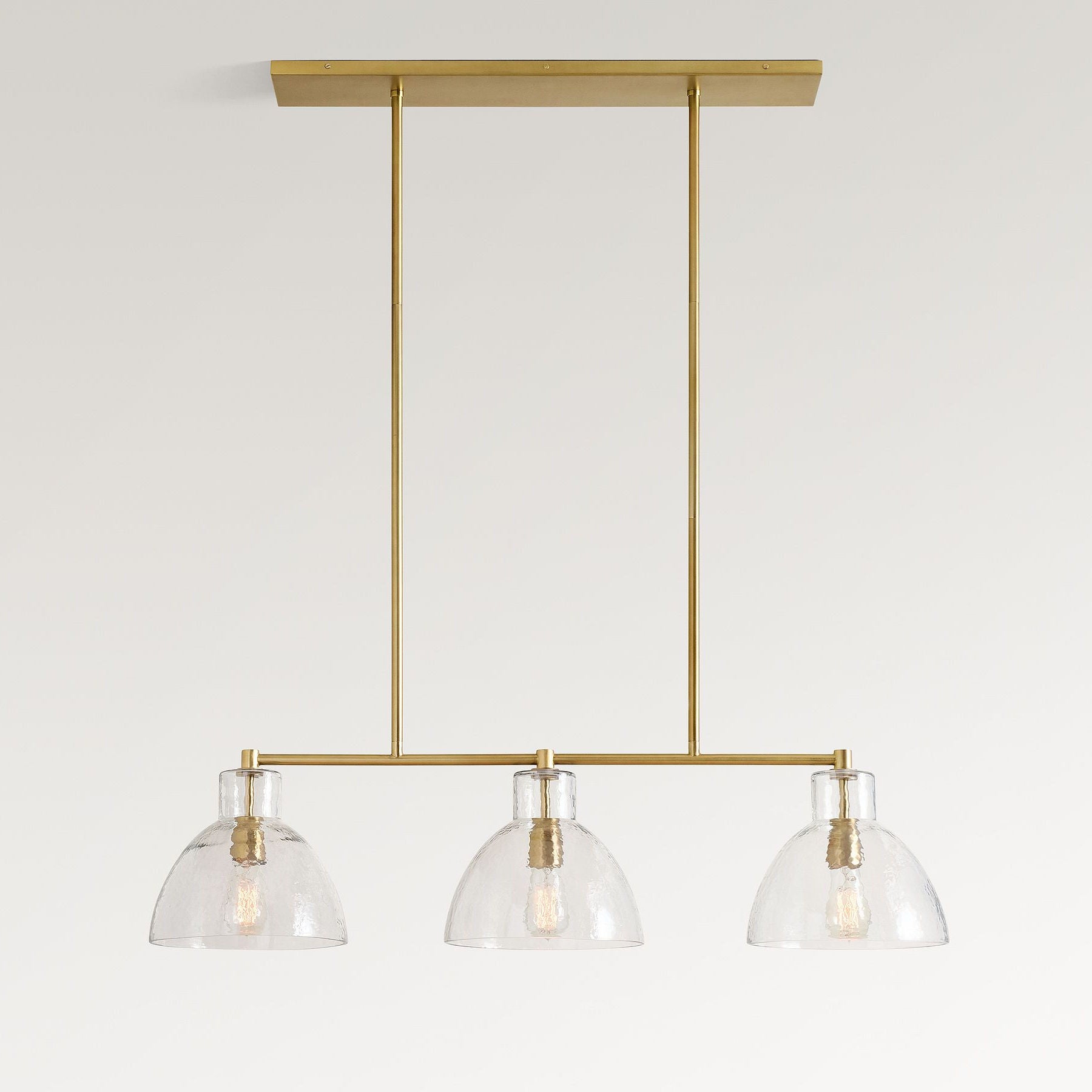 Glavira Glas-Linear-Kronleuchter, moderne Metall-Barbeleuchtung für Esszimmer