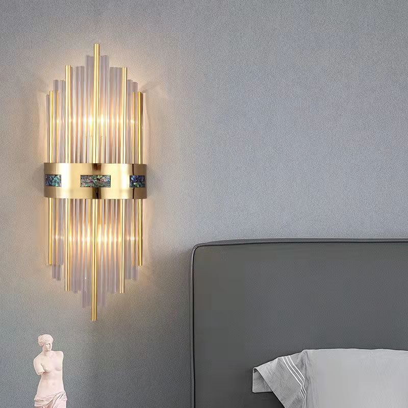 Kirsty LED Wandleuchte Gold, Wohnzimmer/Schlafzimmer,Metall/Acryl