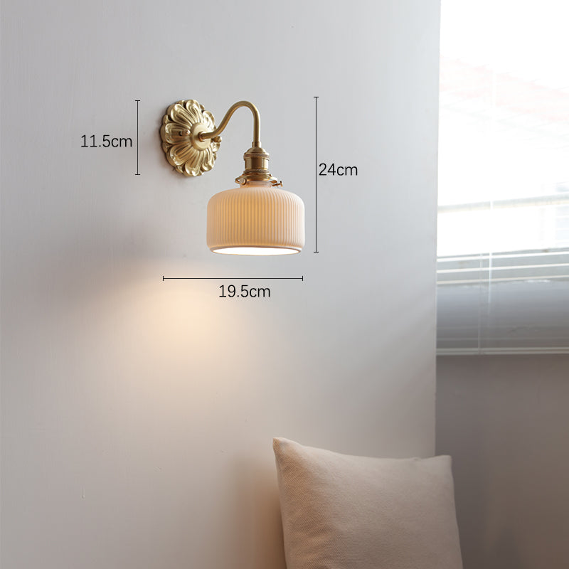 Wandleuchte mit eingeschaltetem Licht