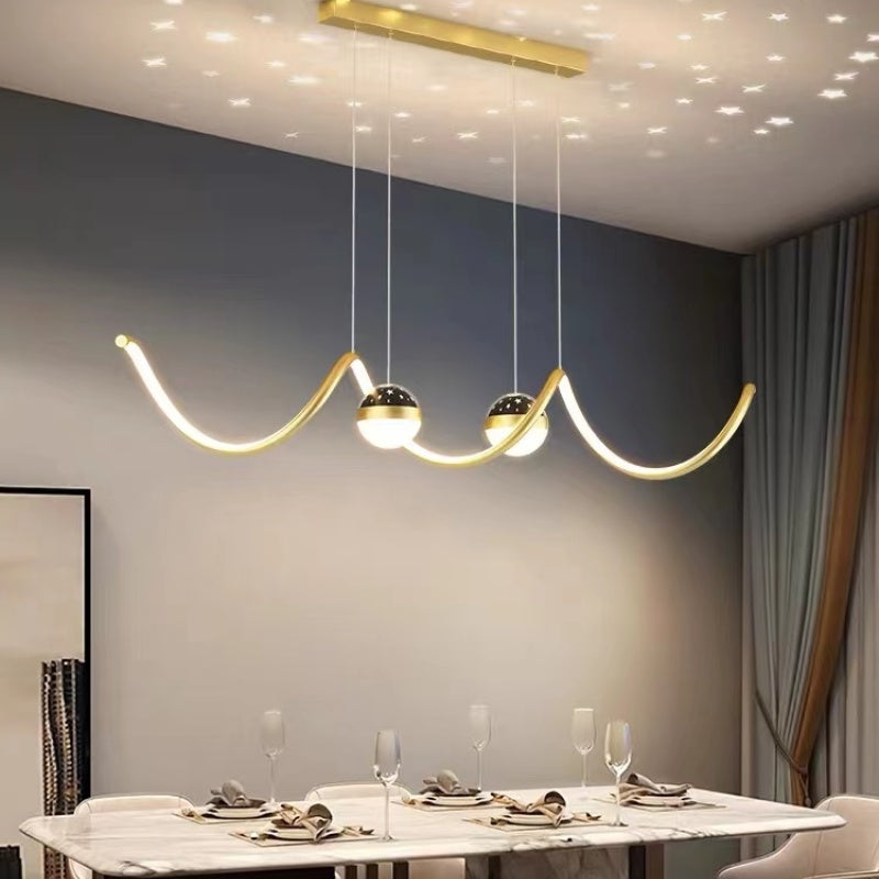 Arisha Moderne LED Pendelleuchte Stern-Design Esszimmer Metall/Acryl