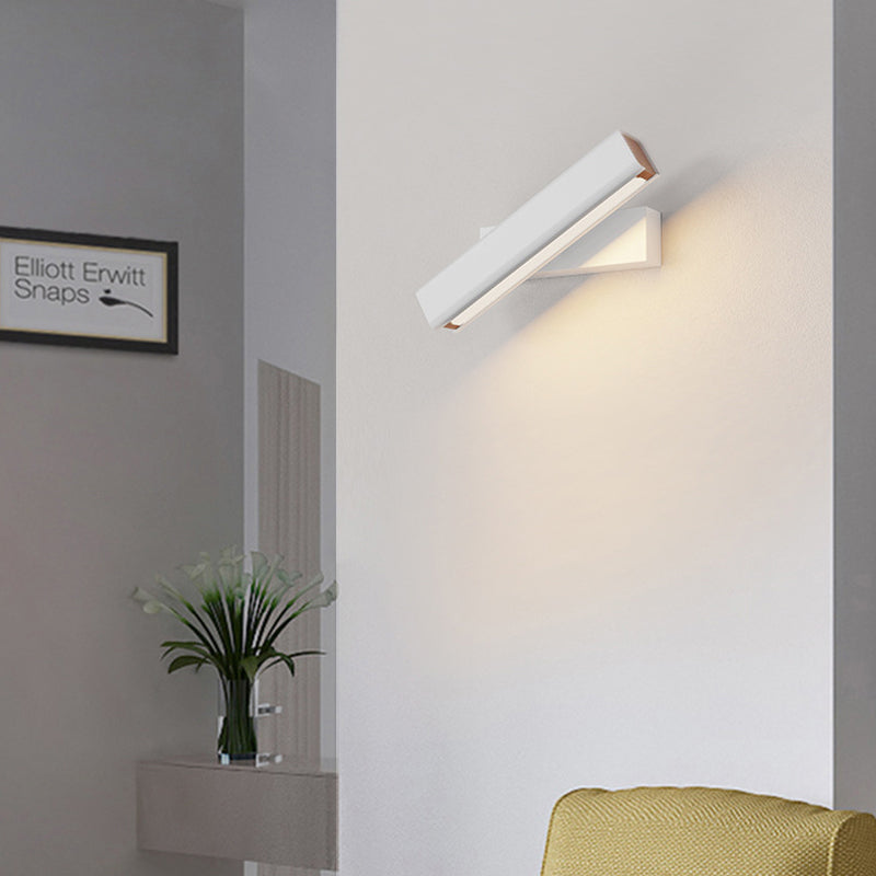 Arisha Modern Modern LED Wandleuchte Innen Drehbar Rechteckig Metall/Holz Wohnzimmer