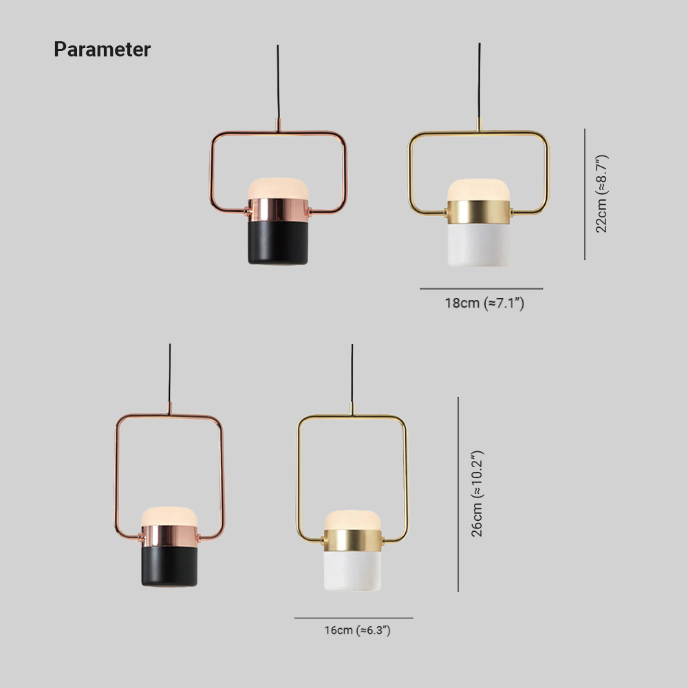 Kristy Modern LED Pendelleuchte Schwarz/Weiß Ess/Wohnzimmer Metall