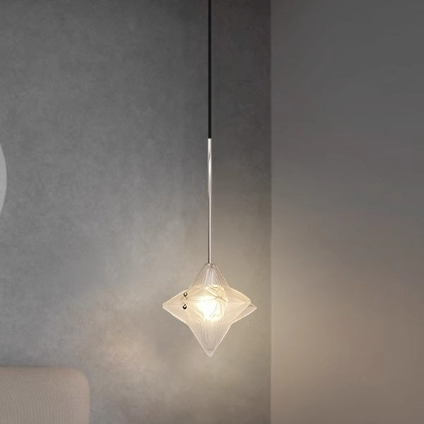 Art Deco Astris Elara Stern Pendelleuchte, Detailansicht