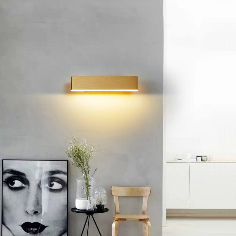 Arisha Minimalistische LED Wandleuchte Schwarz/Gold/Braun Schlafzimmer Metall