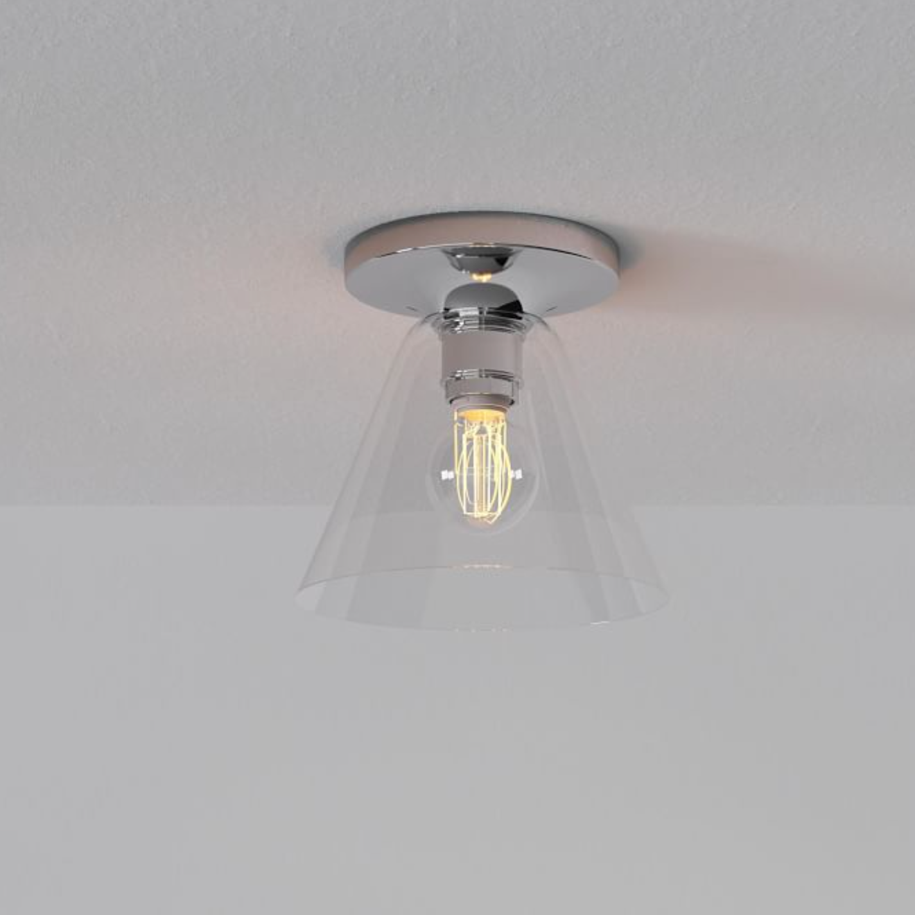 Skulpturale Glas-Deckenleuchte für moderne Räume