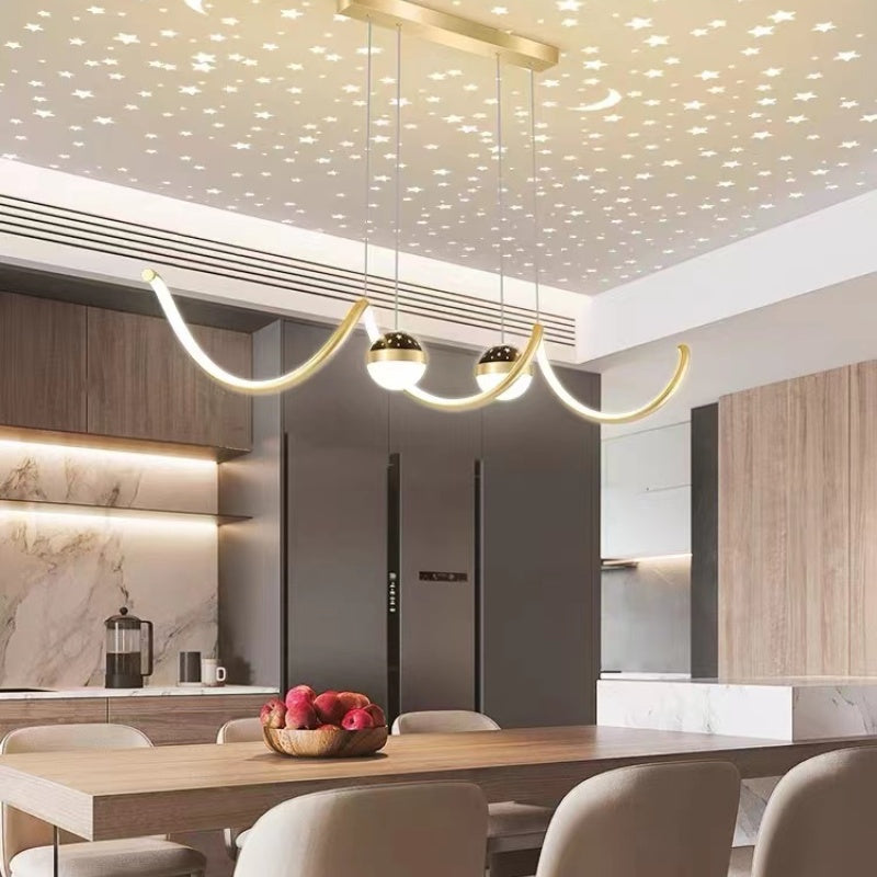 Arisha Moderne LED Pendelleuchte Stern-Design Esszimmer Metall/Acryl