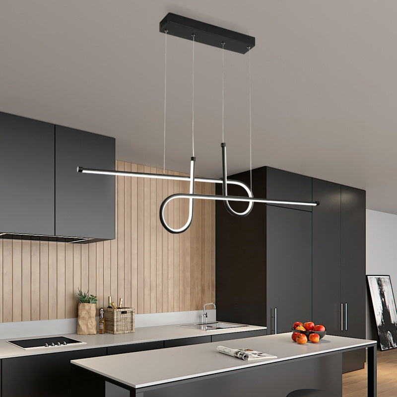 Arisha Pendelleuchte LED Esszimer/Esstisch, Schwarz/Gold, Metall