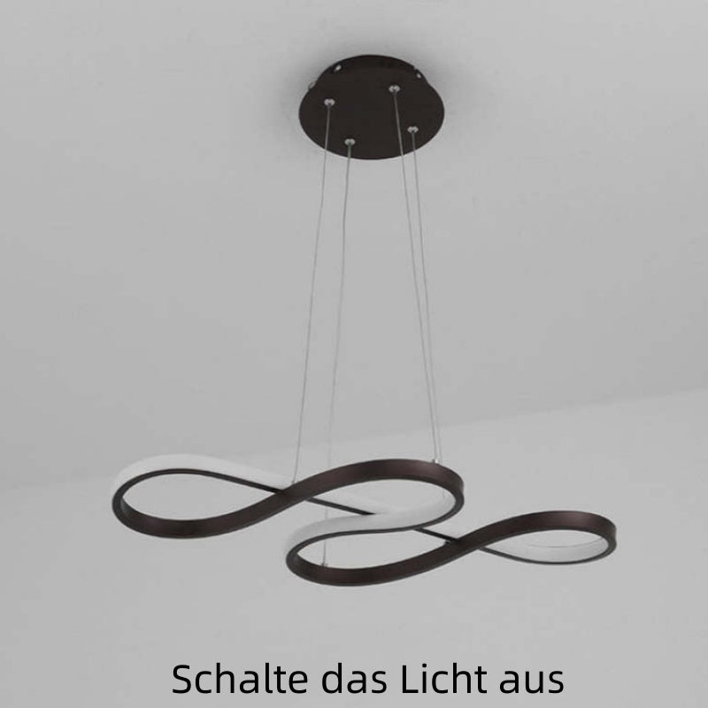 Louise Modern LED Pendelleuchte Schwarz Weiß Gold Metall Wohnzimmer