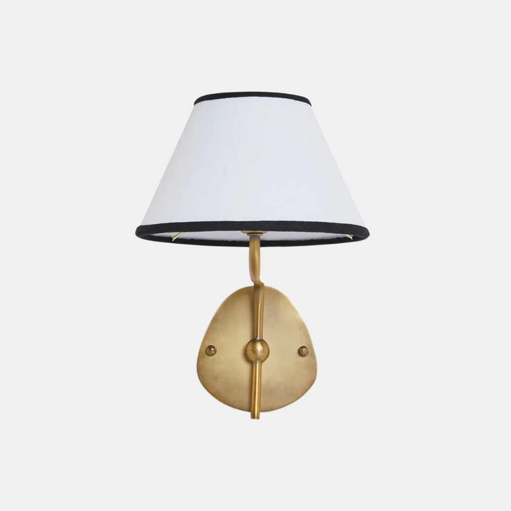 Kulo Wandleuchte mit elegantem Leinenschirm