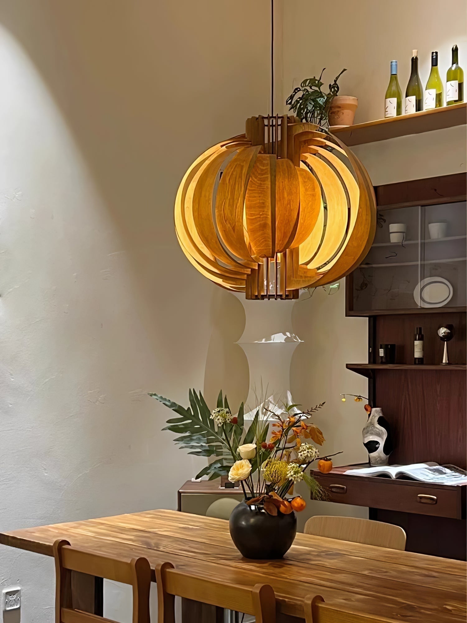 Ivraeus Premium Eleganz Ring Holz Pendelleuchte-Letslighting