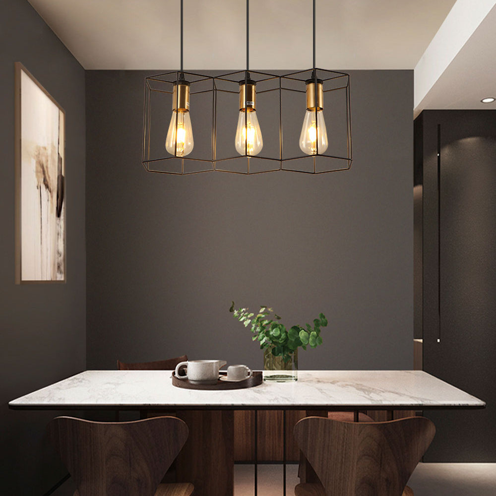 Arisha Modern Linear LED Pendelleuchte Schwarz Ess/Wohn/Schlafzimmer Metall