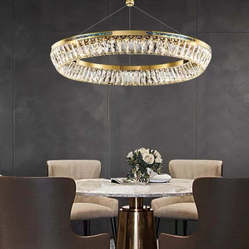 Kristy Modern LED Kronleuchter Gold Kristall Schlaf/Wohnzimmer