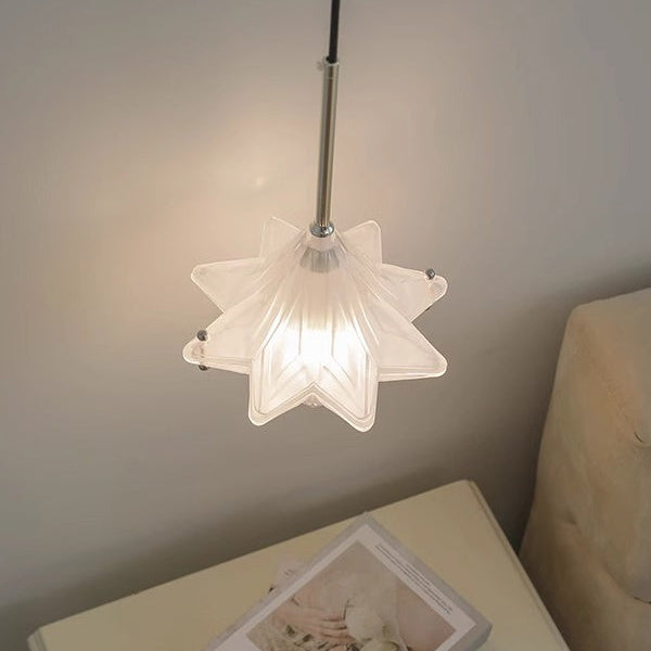 Art Deco Astris Elara Stern Pendelleuchte, Detailansicht