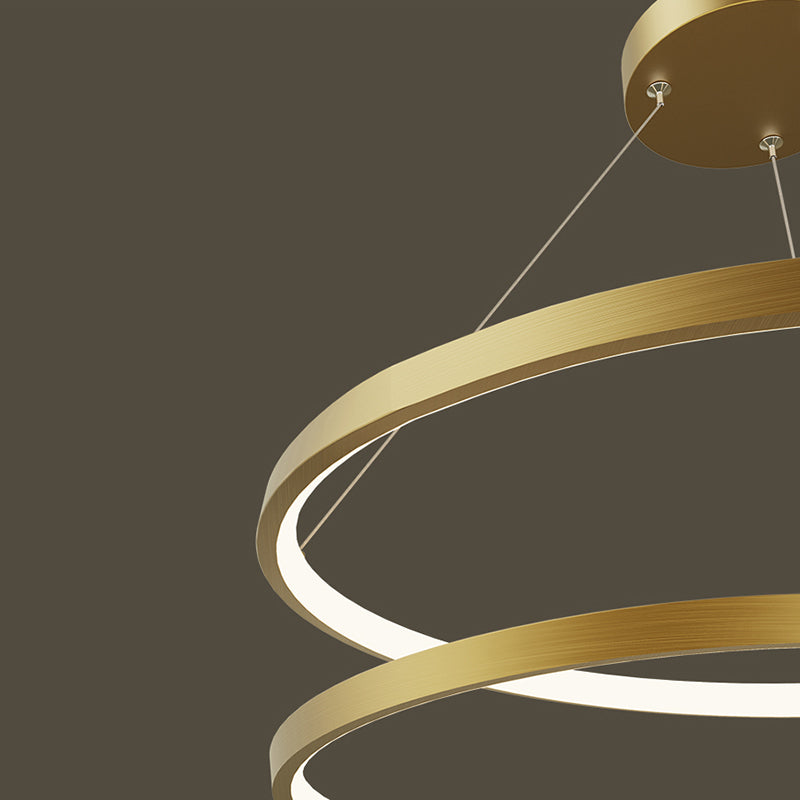 Arisha Modern Ring Linear LED Pendelleuchte Gold/Schwarz Wohn/Schlaf/Esszimmer Kupfer&Kieselgel