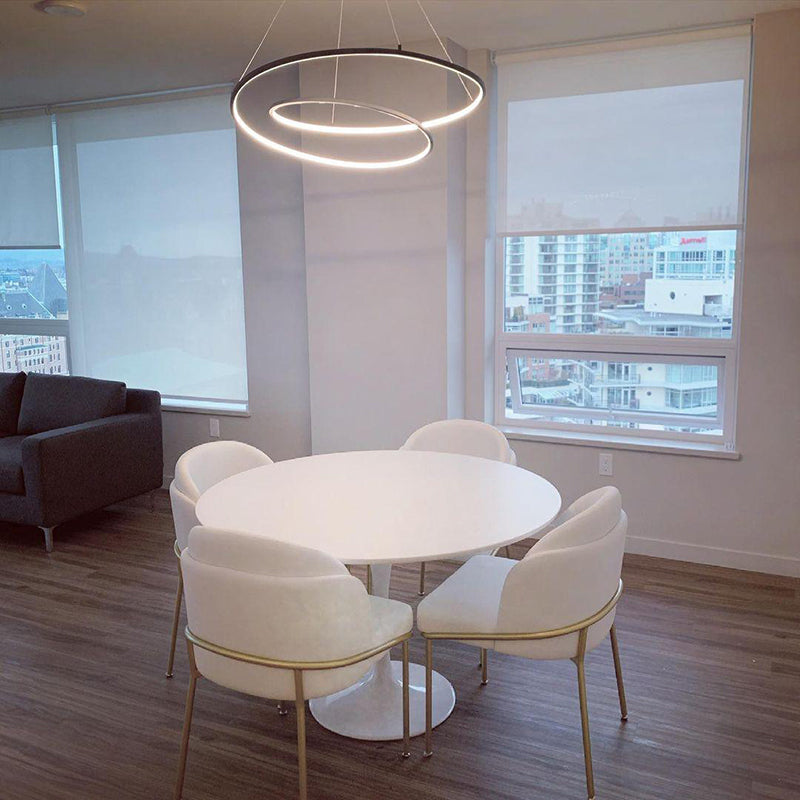 Arisha Modern Ring Linear LED Pendelleuchte Gold/Schwarz Wohn/Schlaf/Esszimmer Kupfer&Kieselgel